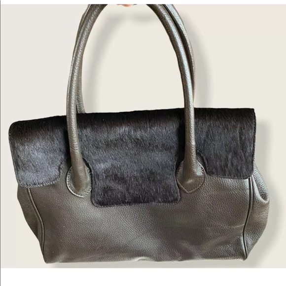 Doncaster Bags Doncaster Satchel Brown Leather Bag Wcalf Hair